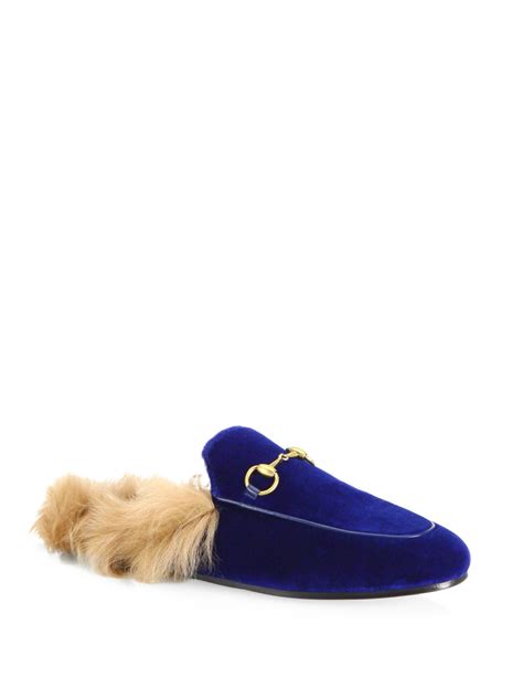 gucci clog sandals|Gucci velvet mules with fur.